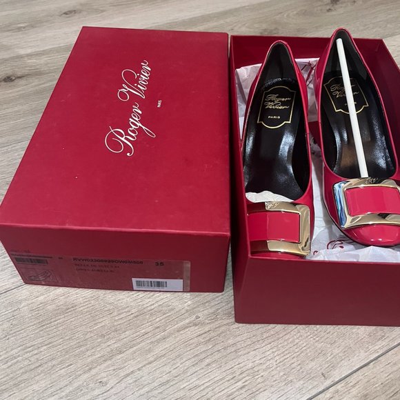 authentic roger vivier 35 belle de nuit camelia - Picture 9 of 9